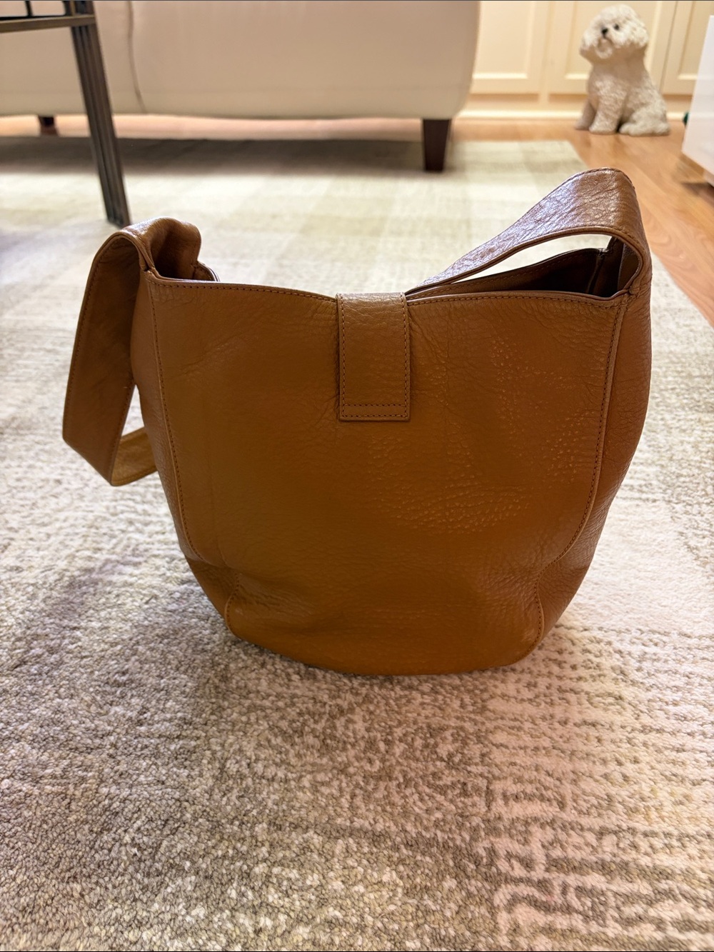 Vintage Couture Line Donald Pliner Camel Leather Shoulder Bag Made in Italy - Picture 3 of 6